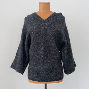 Kenji Gray Hooded Winter Sweater